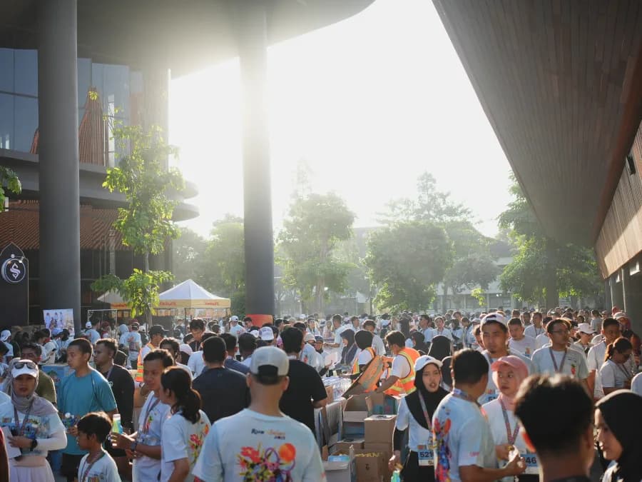 Suasana ramai Run'nShine tahun lalu di Jogja