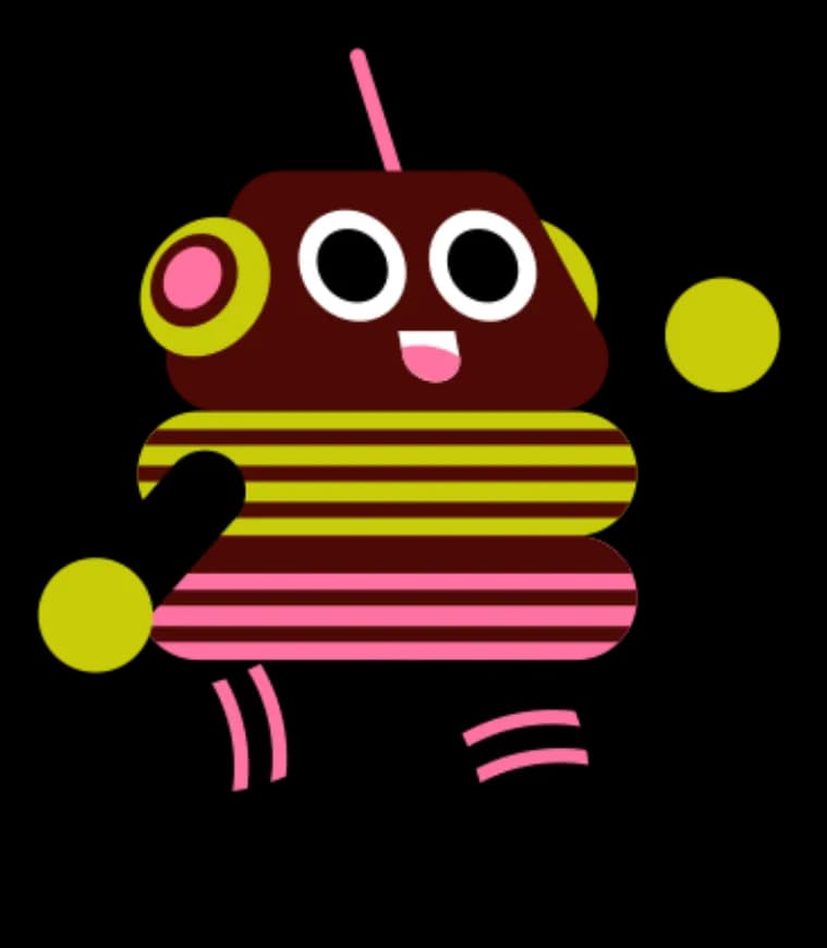 Maskot robot pink